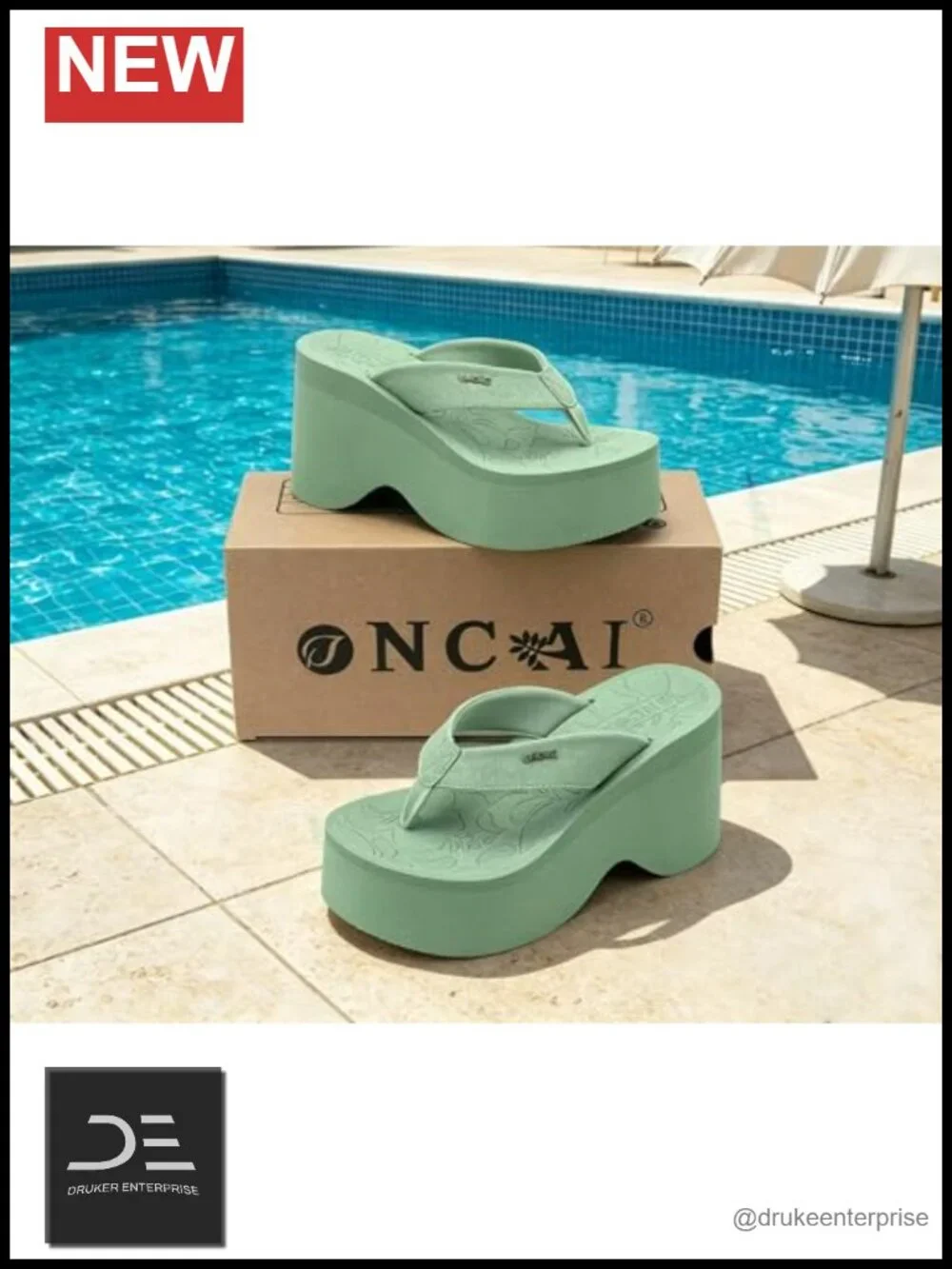 Platform Chunky Sandals with Arch Support Non-Slip Rubber Soles Wedge Heels